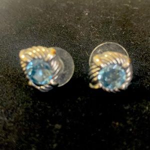 Aquamarine stud earrings